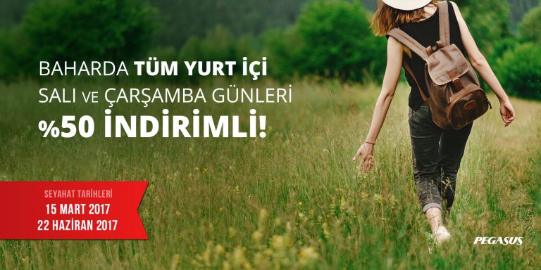 Pegasus’dan Salı ve Çarşamba %50 İndirimli Uçma Fırsatı