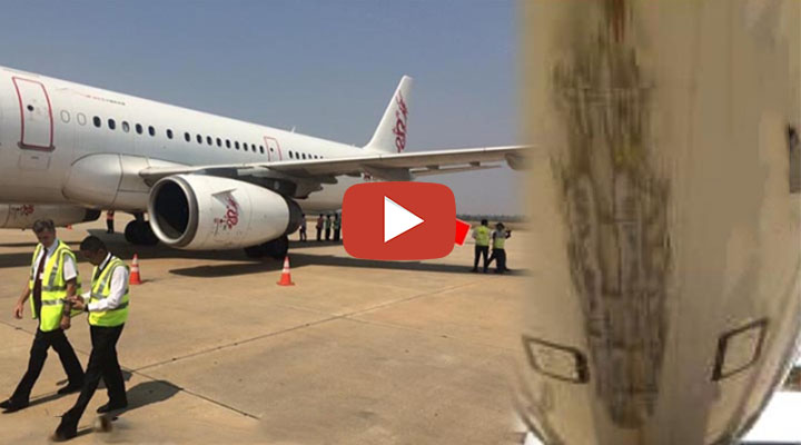 A321 Kamboçya’da Kuyruk Sürttü, Yolcu Kamerasına Yakalandı