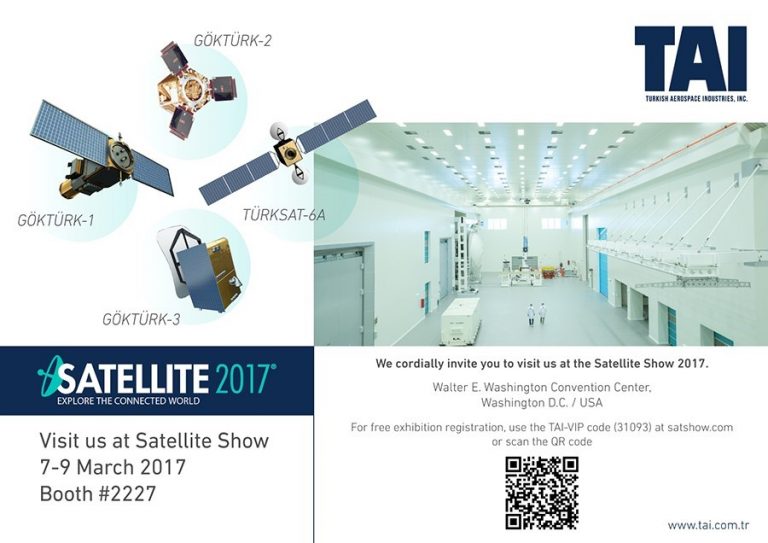 TUSAŞ, SATELLITE 2017’ye Katılıyor