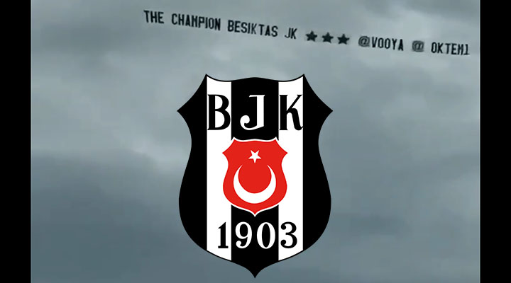 Gökyüzüne Şampiyon Beşiktaş Yazdılar