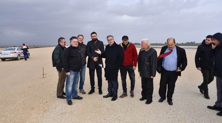 Vali Su, Çukurova Bölgesel Havalimanı İnşaat Sahasında İncelemelerde Bulundu