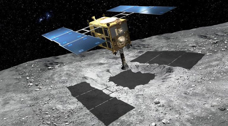Hayabusa-2, 280 milyon kilometre uzaklıktaki göktaşına indi