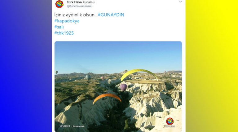 Türk Hava Kurumu’nun ‘Günaydın’ Paylaşımı Tepki Çekti