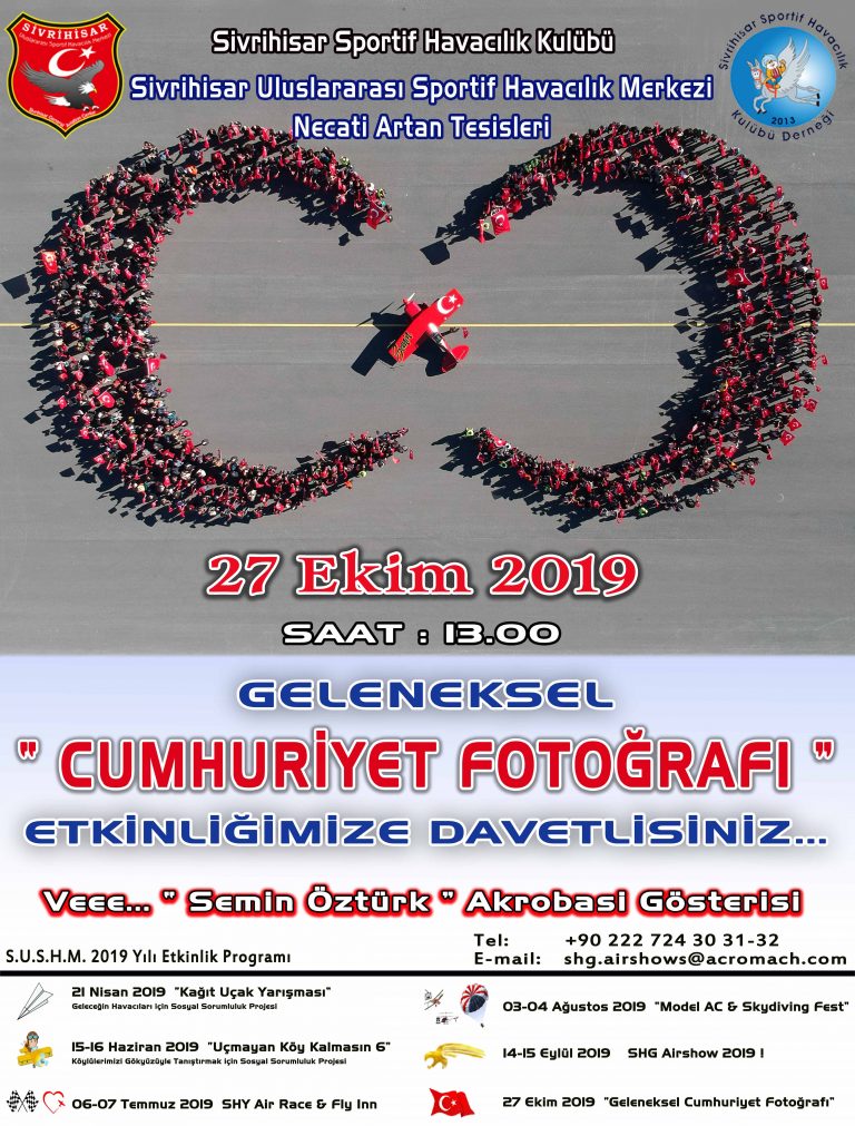 Sivrihisar Uluslararası Sportif Havacılık Merkezi’nde Cumhuriyet Bayramı coşkusu kutlanacak