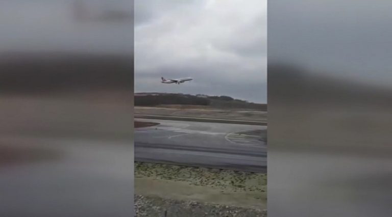 İstanbul Havalimanı’nda, THY uçağının pisti pas geçisi böyle görüntülendi