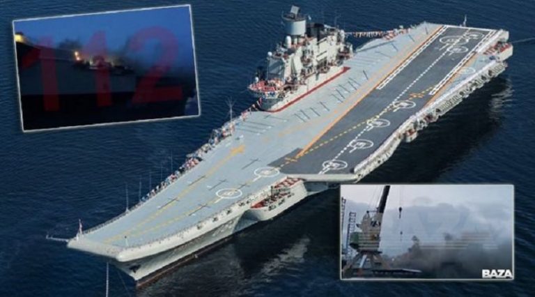 Rusya’nın tek uçak gemisi Amiral Kuznetsov’da yangın