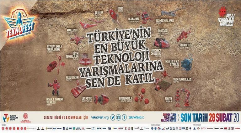 TEKNOFEST 2020 Gaziantep’te yarışma hakkını elde etmek için son başvuru tarihi  28 ŞUBAT!