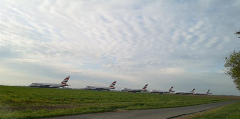British Airways’in yere çekilen A380’leri böyle görüntülendi