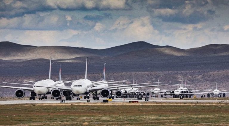 COVID19: Delta ve Southwest hava yollarının uçakları böyle görüntülendi