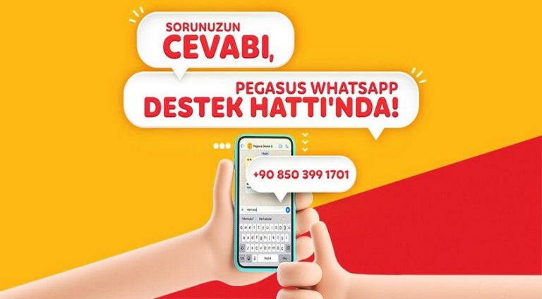 Pegasus’dan 7/24 hizmet verecek WhatsApp destek hattı
