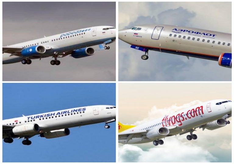 Türkiye-Rusya seferleri Aeroflot ve Pobeda ile THY ve Pegasus Havayolları tarafından gerçekleştiriliyor