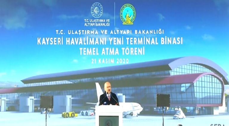 Kayseri Havalimanı yeni terminal binasının temel atma töreni bugün gerçekleştirildi