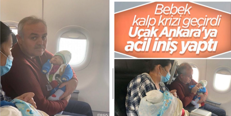 Ak Partili Vekil uçakta solunumu duran bebeği hayata döndürdü
