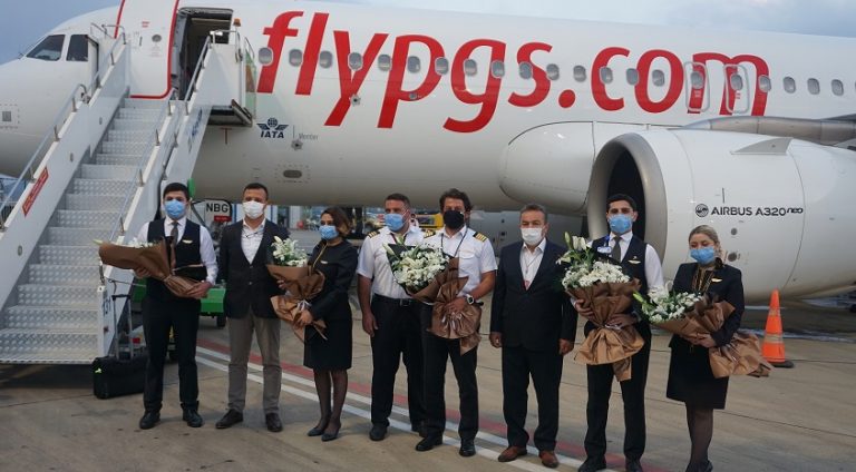 Gazipaşa-Alanya Pegasus’un Kiev’den gelen ilk uçuşunu karşıladı