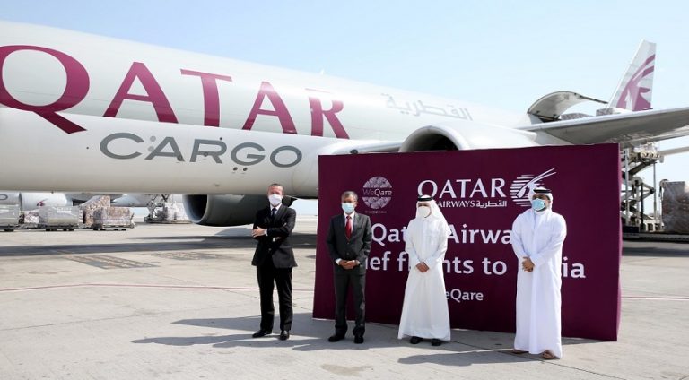 Qatar Airways, COVID-19 ile mücadele kapsamında  Hindistan’a yardım eli uzattı