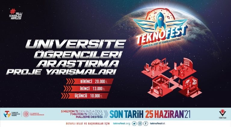 TEKNOFEST Üniversite Öğrencileri Araştırma Proje Yarışmaları Başvuruları Devam Ediyor