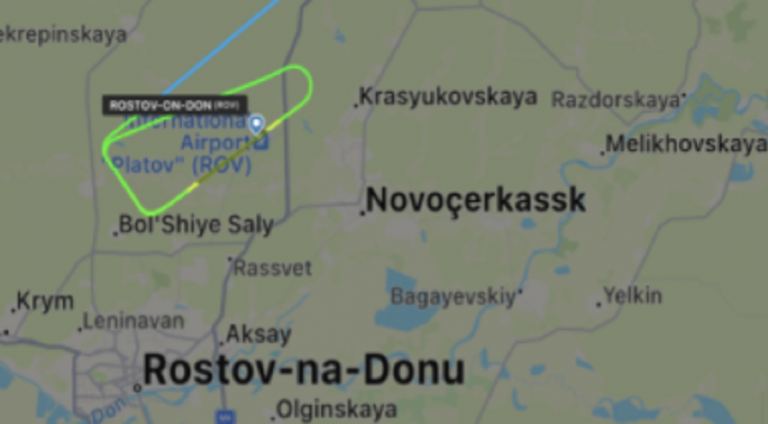 Aeroflot A320 uçağı 26 Aralık 2021 günü Rostov’da, pistte kar temizliği nedeniyle inişten vazgeçerek pas geçti