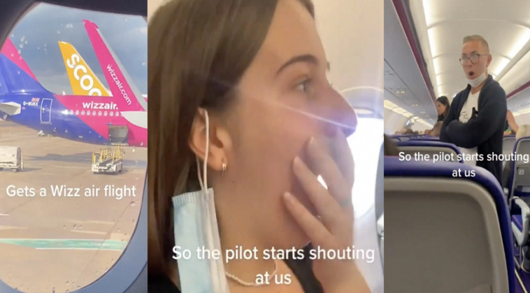 Sinirlenen kaptan pilot yolcuları böyle haşladı (video)