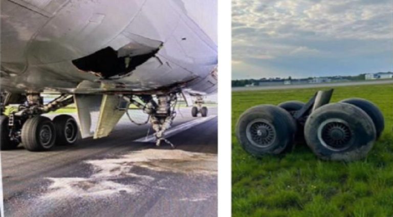 Cargolux B747 Kargo Uçağının Kalkış Sonrası Acil Durum Çağrısı İle Geri Dönerek İniş Yaptığı Pistte Sağ İniş Takımı Kırıldı