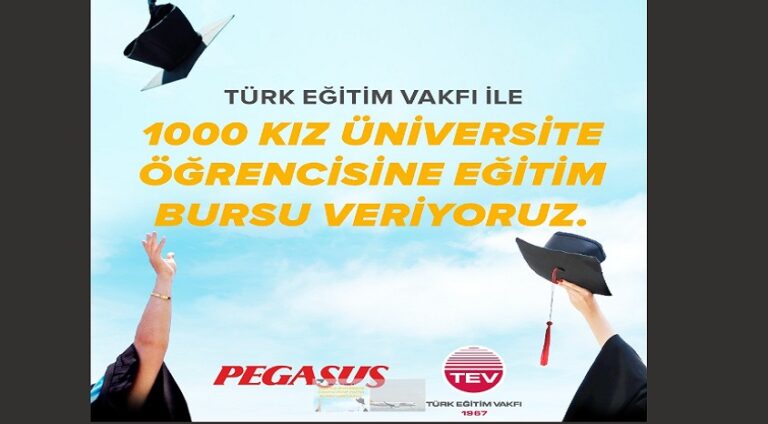 Cumhuriyet’in 100. yılında  Pegasus’tan 1.000 kız öğrenciye TEV bursu