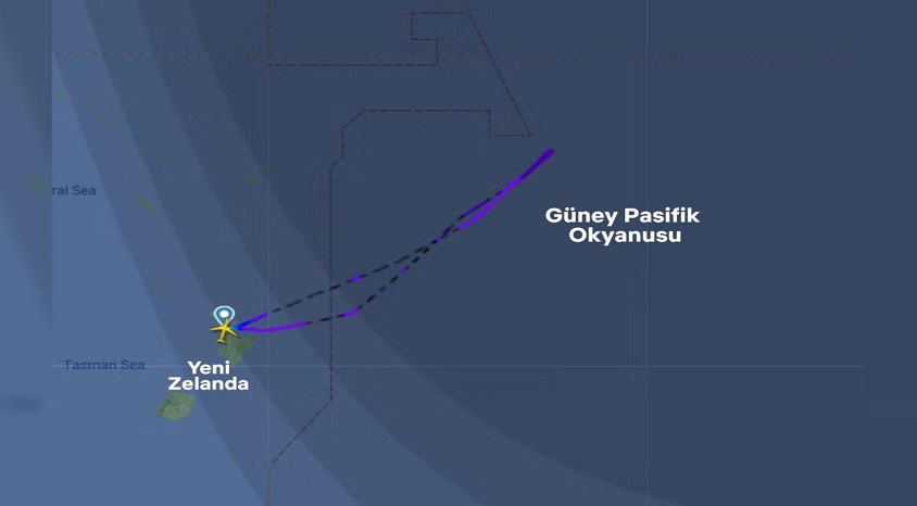 Yeni Zelanda Havayolları uçağı 11 saat boyunca “hiçbir yere uçtu”