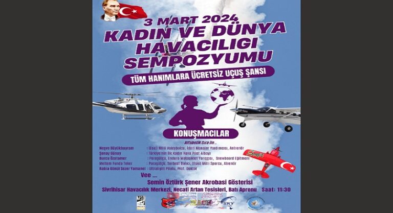 Sivrihisar Havacılık Merkezi, “Kadın ve Dünya Havacılığı Sempozyumu” düzenliyor