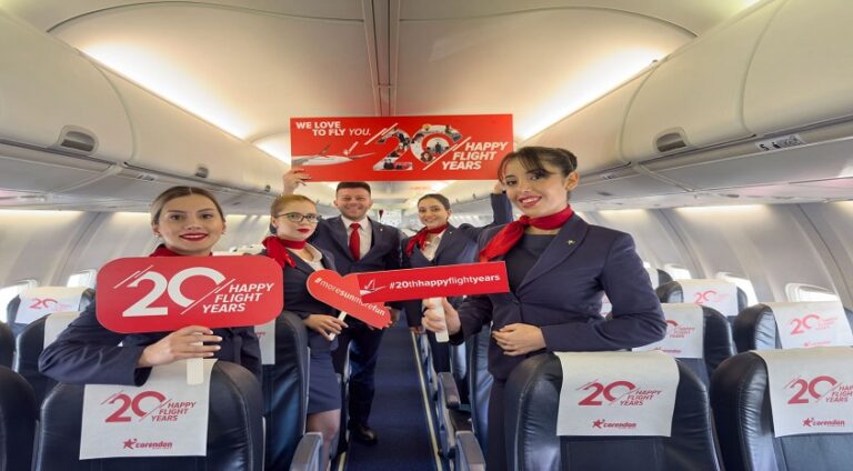 Corendon Airlines 20. yaşını yolcularıyla gökyüzünde kutluyor