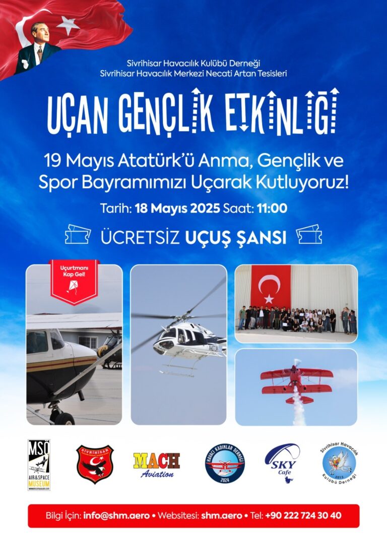 Sivrihisar Havacılık Merkezi, 3. kez “Uçan Gençlik Etkinliği” organize ediyor