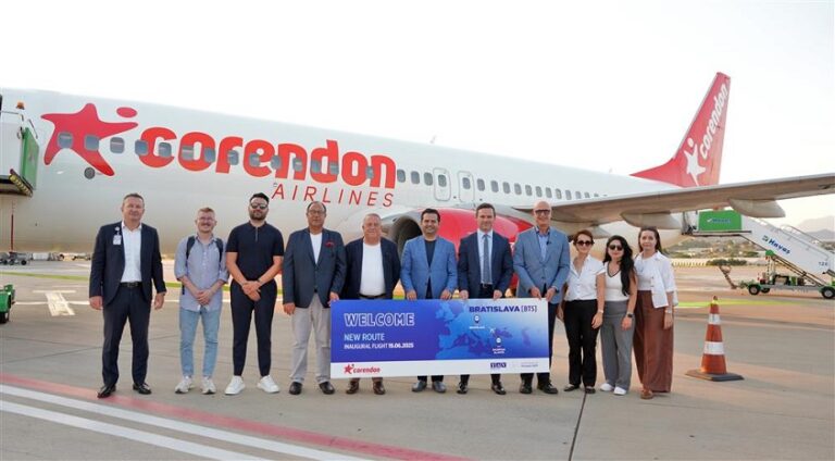 Corendon Airlines’ın Bratislava’dan Gazipaşa-Alanya’ya uçuşları başladı