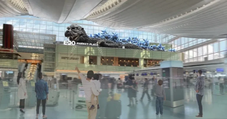Dünyanın En Büyük Kapalı Godzilla Heykeli Tokyo Haneda Havalimanı’na Geliyor