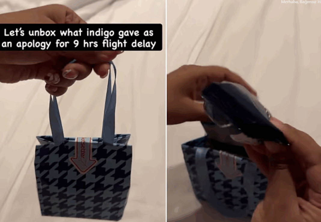 Indigo krizi: Yüzlerce uçuş iptal edilirken viral olan ‘hediye çantası’ mizah konusu oldu