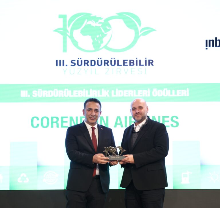 Corendon Airlines’a “Sürdürülebilirlik Liderleri Ödülü”