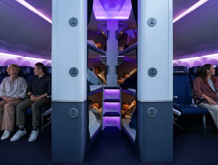 Air New Zealand’ın ekonomi sınıfında ranza yataklar mı?