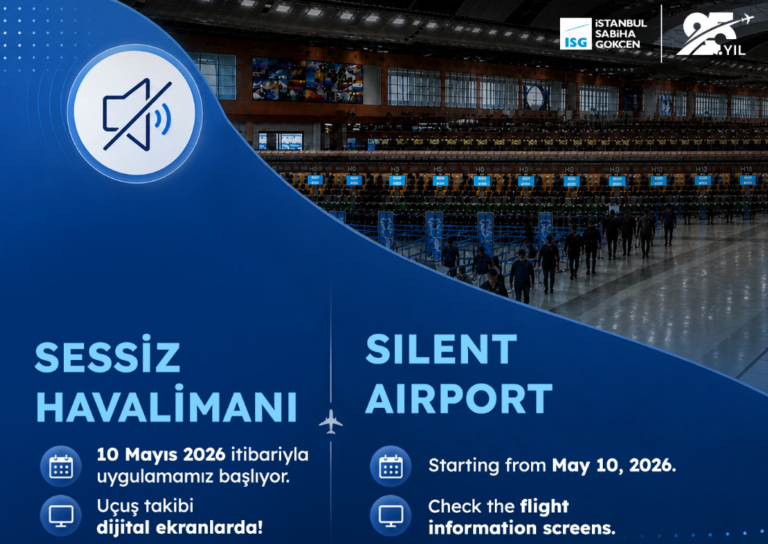 İstanbul Sabiha Gökçen’de “sessiz havalimanı” uygulaması başlıyor