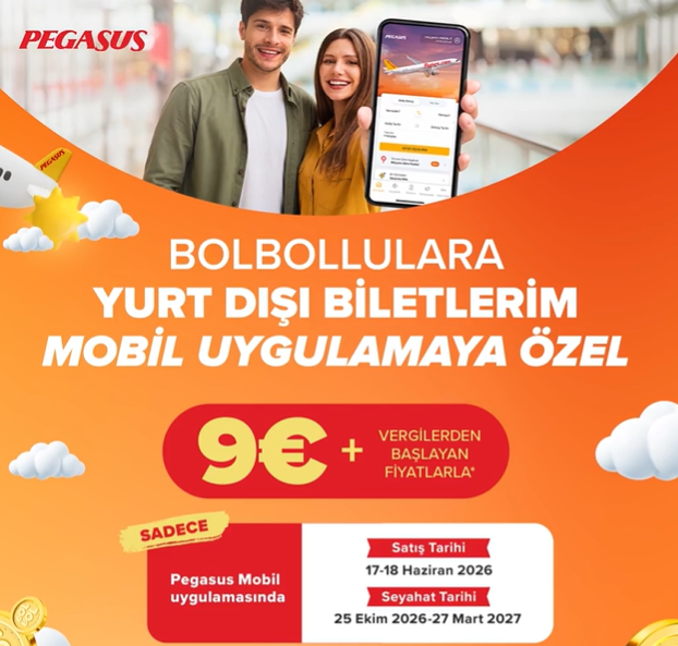 Pegasus’tan 200 bin koltukla sınırlı süper kampanya!