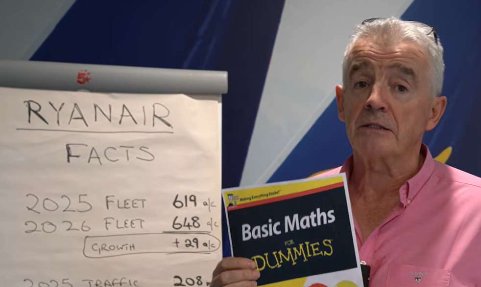 Ryanair CEO’su İspanyol bakana hakaret etti ve temel matematik ders kitabını önerdi