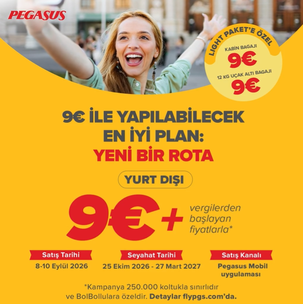 9€’ya ne yapabilirsin? Yeni bir seyahat planı tabii ki!
