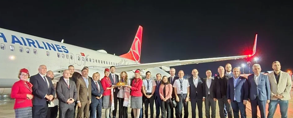 Türk Hava Yolları’na ait ilk uçak dört yıl sonra Minsk’e geldi