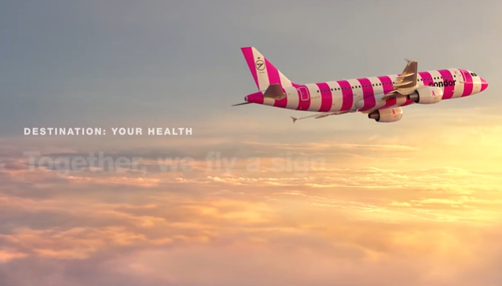 FlyPink: Condor, pembe giyiyor