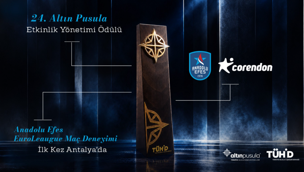 Anadolu Efes ve Corendon, Anadolu Efes – Bayern Münih maçı ile Altın Pusula’da “Etkinlik Yönetimi Ödülü” kazandı