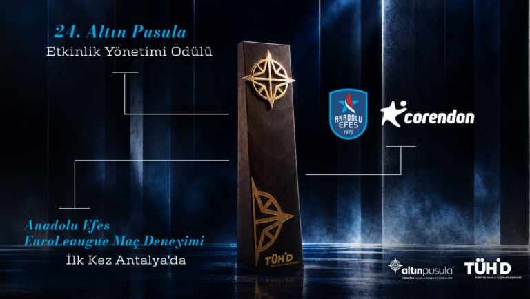 Anadolu Efes ve Corendon, Anadolu Efes – Bayern Münih maçı ile Altın Pusula’da “Etkinlik Yönetimi Ödülü” kazandı